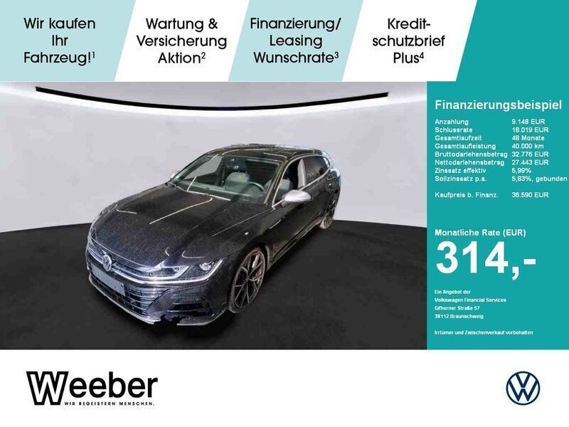 Schwarz Gebraucht 2022 VW Arteon R Limousine | 36.590 € (Guter Preis) - Bild 1/4
