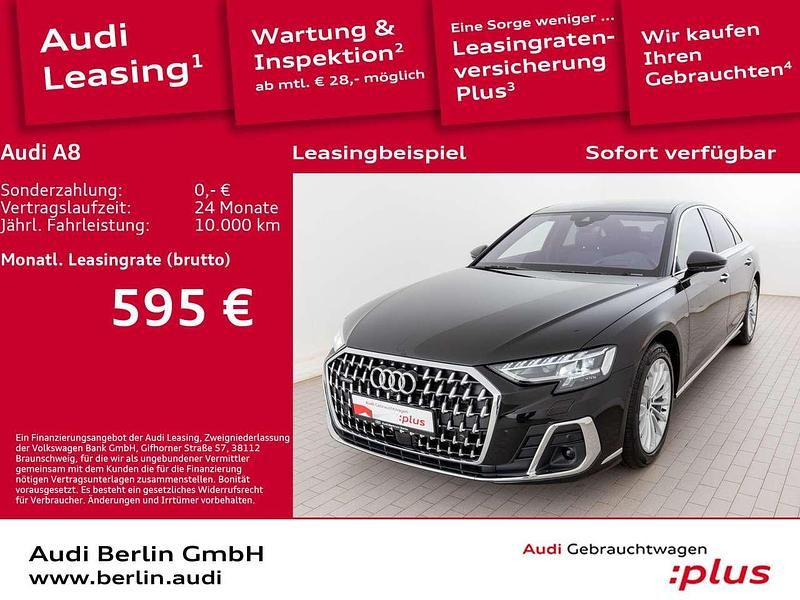 Mythosschwarz metallic Gebraucht 2024 Audi A8 Ambiente Limousine | 66.900 € (Guter Preis) - Bild 1/3