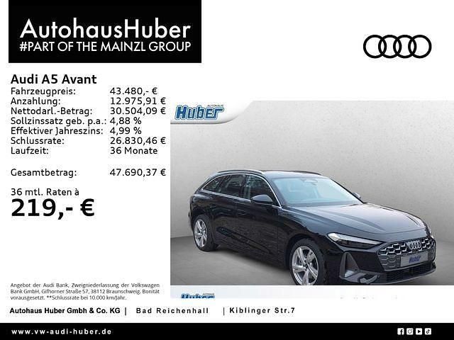 0e mythosschwarz metallic Gebraucht 2024 Audi A5 Ambiente Kombi | 43.480 € (Fairer Preis) - Bild 1/4