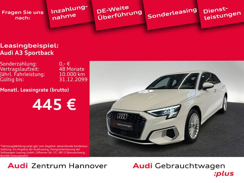 Ibisweiß Gebraucht 2023 Audi A3 Sportback e-tron Advanced Plus Kleinwagen | 28.850 € (Etwas zu teuer) - Bild 1/4