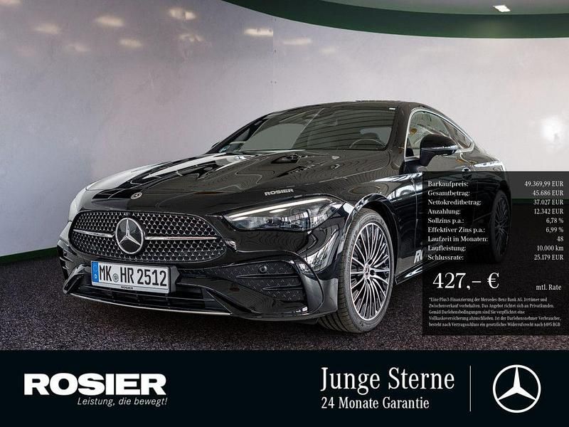 Schwarz / obsidianschwarz Gebraucht 2024 Mercedes CLE200 Advanced Plus Coupé | 49.370 € (Guter Preis) - Bild 1/3