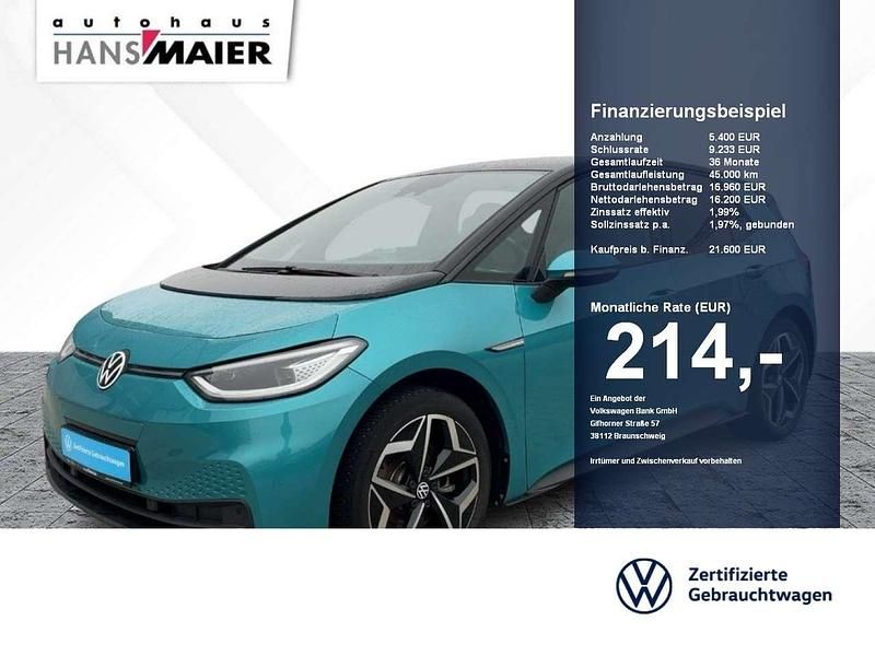 Makenatürkis metallic Gebraucht 2021 VW ID.3 Pure Kleinwagen | 21.600 € (Fairer Preis) - Bild 1/2