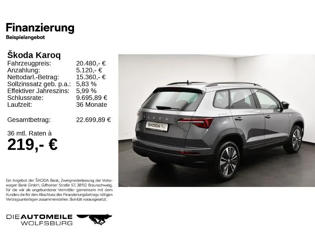 Gebraucht Skoda Karoq Tour 110 PS (80 kW) 2022 Graphitegrau metallic (metallic) SUV