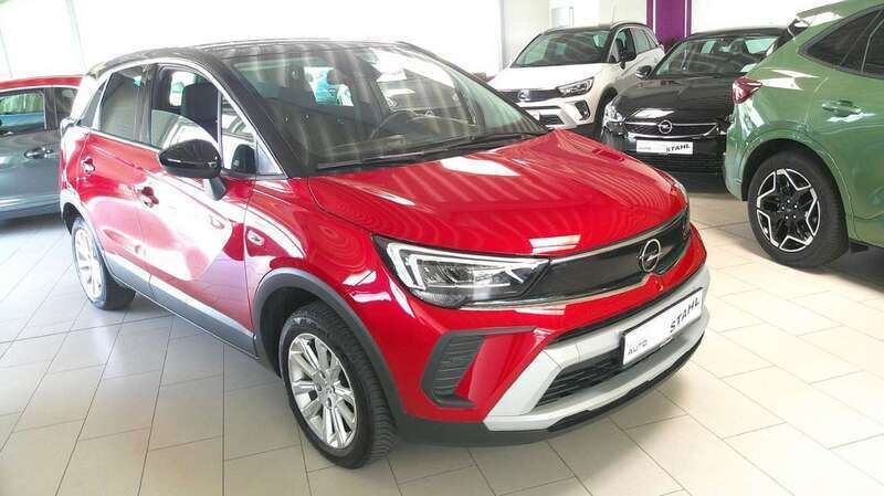 Chili rot/kardio rot Gebraucht 2022 Opel Crossland X Elegance SUV | 16.990 € (Fairer Preis) - Bild 1/4