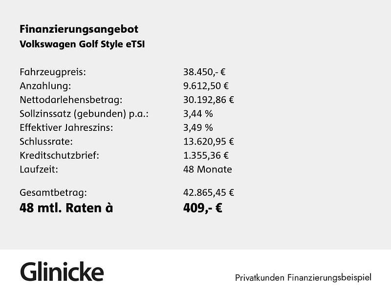 Neu VW Golf Style 150 PS (110 kW) 2026 Grau Limousine