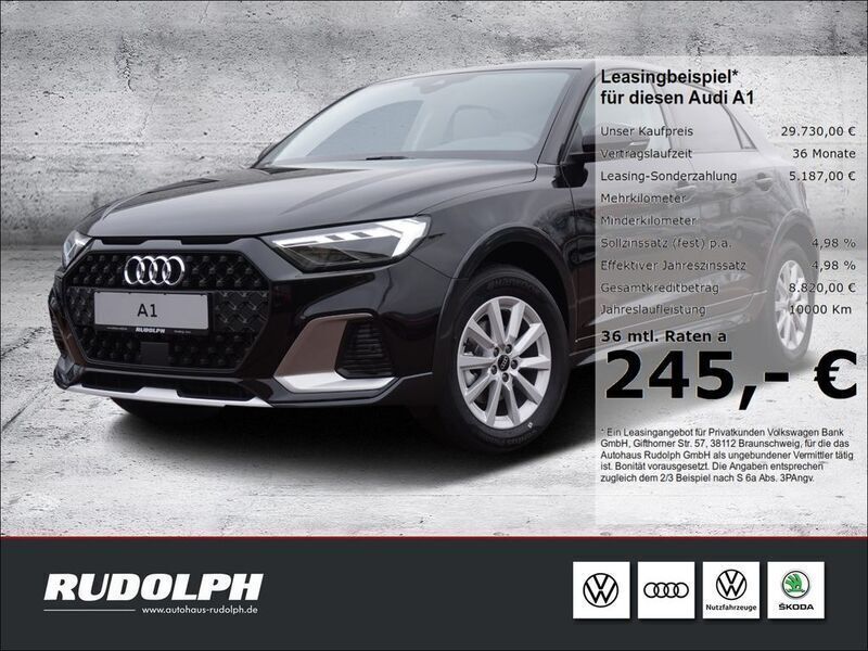 Mythosschwarz metallic Neu 2025 Audi A1 Comfort Kleinwagen | 29.730 € (Fairer Preis) - Bild 1/4
