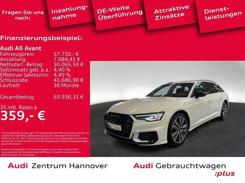 Weiß Gebraucht 2024 Audi A6 S-Line Kombi | 59.450 € - Bild 1/4