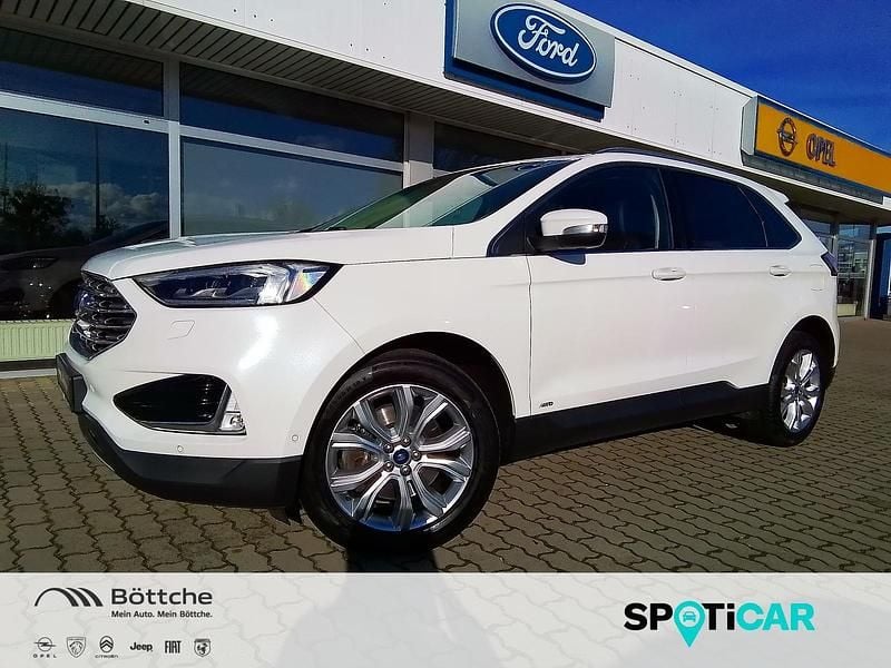 Starweiß metallic Gebraucht 2020 Ford Edge Titanium SUV | 24.790 € (Fairer Preis) - Bild 1/4