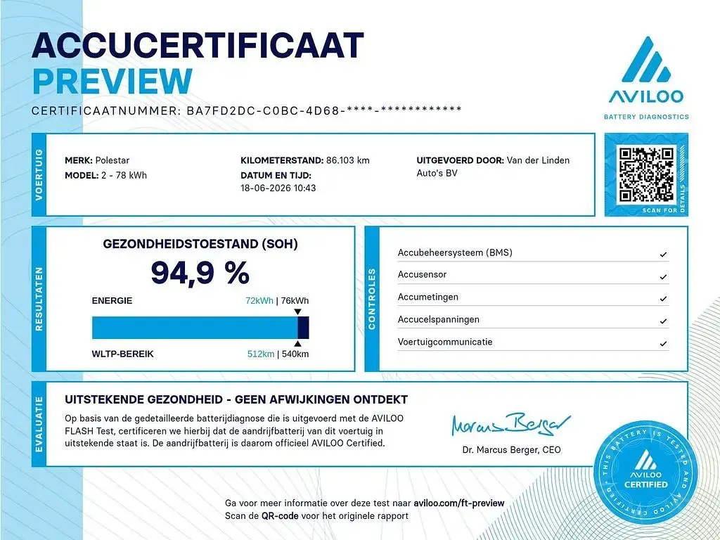 Gebraucht Polestar 2 Long Range Dual motor 300 kW (408 PS) 2020 Blau Kleinwagen
