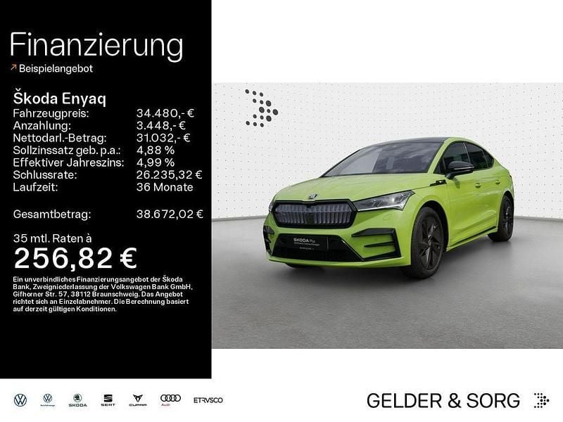 Mamba grün Gebraucht 2023 Skoda Enyaq iV RS SUV | 34.480 € (Guter Preis) - Bild 1/4