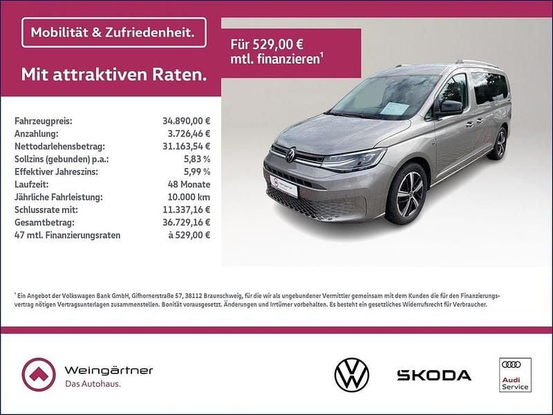 Beige Gebraucht 2021 VW Caddy Maxi Style Van / Kleinbus | 34.890 € (Etwas zu teuer) - Bild 1/4