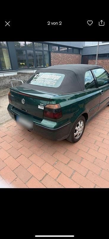 Grün Gebraucht 2002 VW Golf Cabriolet Conceptline Cabrio | 3.800 € (Fairer Preis) - Bild 1/4