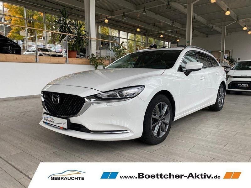 Weiss Gebraucht 2024 Mazda 6 Exclusive-Line Kombi | 27.580 € (Guter Preis) - Bild 1/4