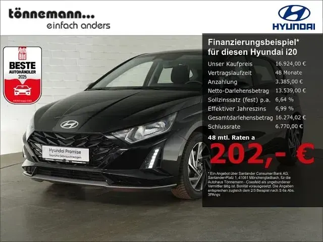 Gebraucht Hyundai i20 Trend 101 PS (74 kW) 2025 Schwarz Kleinwagen