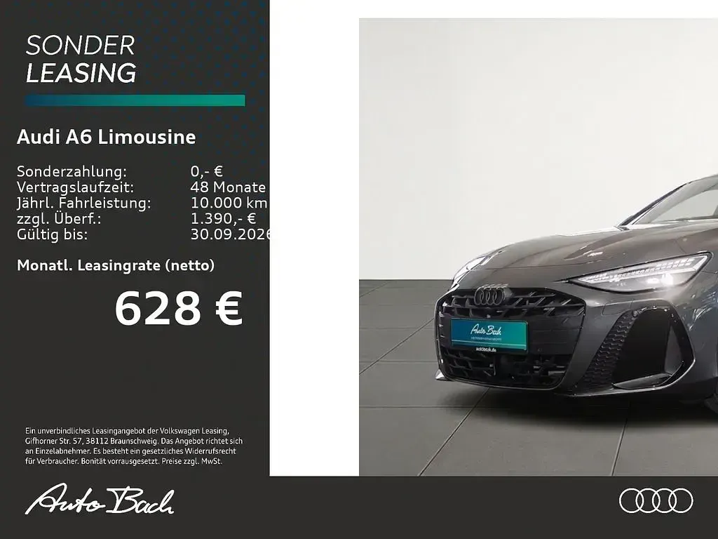 Neu Audi A6 S-Line 299 PS (219 kW) 2026 Daytonagrau perleffekt Limousine