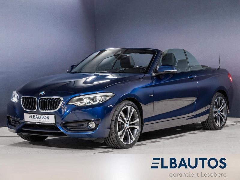 Blau Gebraucht 2018 BMW 220 Sport Line Cabrio | 18.450 € (Fairer Preis) - Bild 1/4