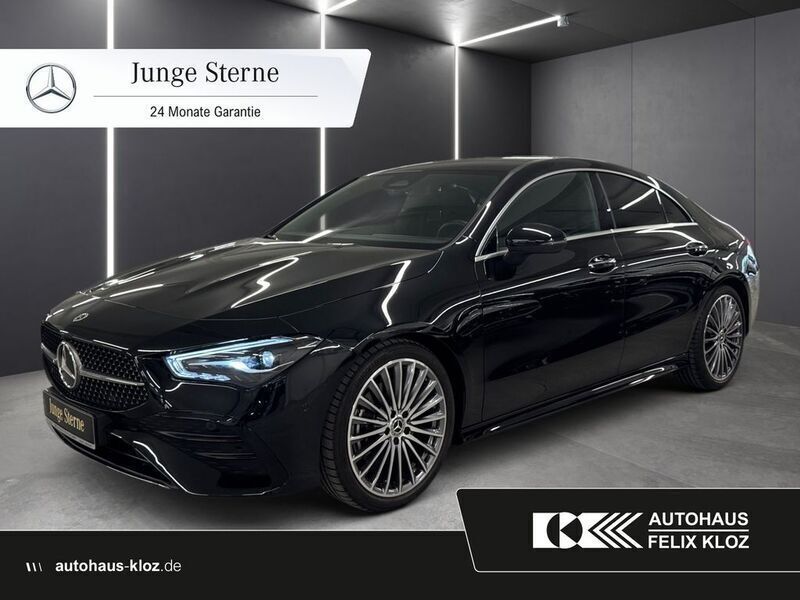 Schwarz Gebraucht 2024 Mercedes CLA200 AMG line Coupé | 36.400 € (Fairer Preis) - Bild 1/4