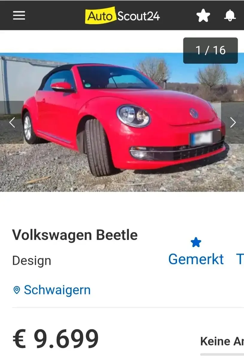 Gebraucht VW Beetle 105 PS (77 kW) 2013 Rot Kleinwagen