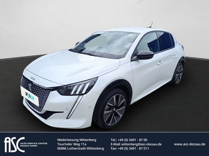 Weiß Gebraucht 2021 Peugeot e-208 GT Kleinwagen | 16.455 € (Guter Preis) - Bild 1/4