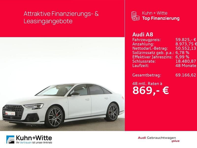 Gebraucht Audi A8 S-Line 286 PS (210 kW) 2023 Gletscherweiß metallic Limousine