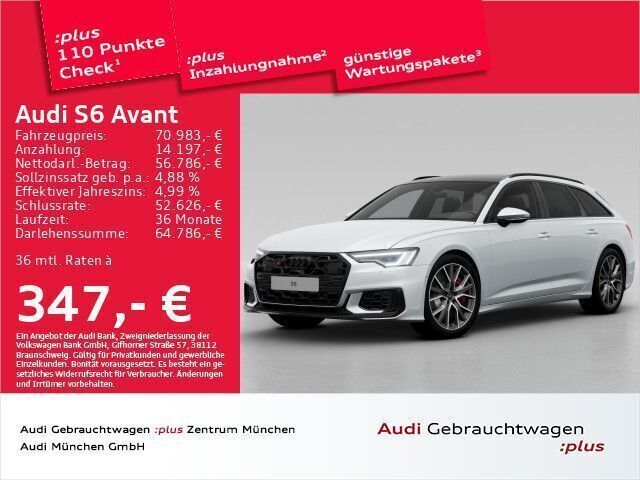 Gletscherweiß metallic Gebraucht 2024 Audi S6 Ambiente Kombi | 70.983 € (Fairer Preis) - Bild 1/1
