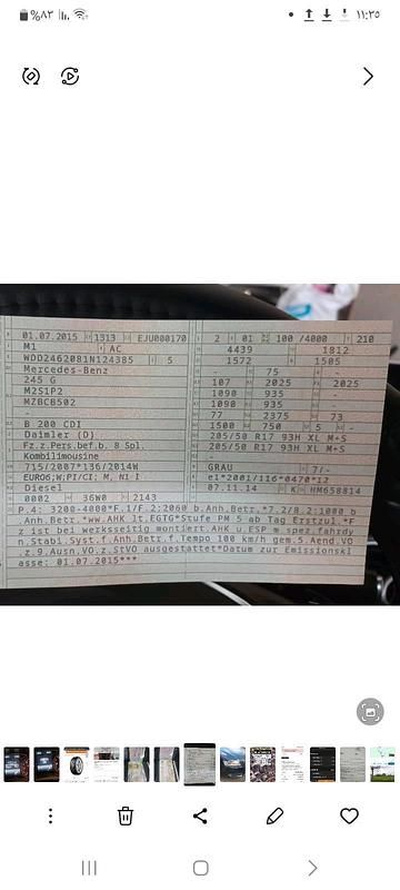 Gebraucht Mercedes B200 136 PS (100 kW) 2015 Grau Van / Kleinbus