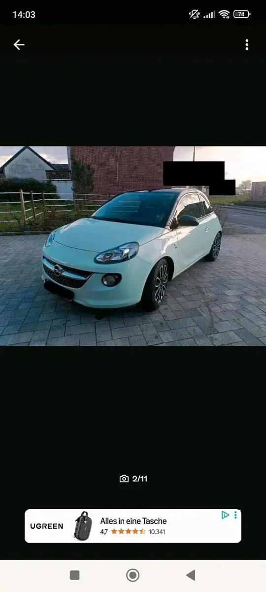 Usata Opel Adam 70 CV (51 kW) 2017 Andere farben Utilitaria