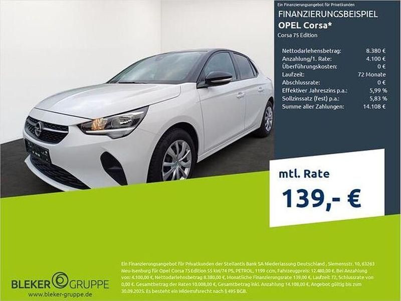 Weiß Gebraucht 2022 Opel Corsa Edition Kleinwagen | 12.480 € (Guter Preis) - Bild 1/3
