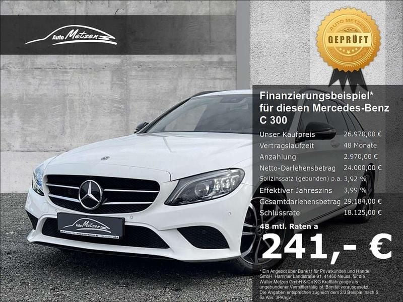 Weiss Gebraucht 2019 Mercedes C300 Night Kombi | 26.970 € (Superpreis) - Bild 1/4