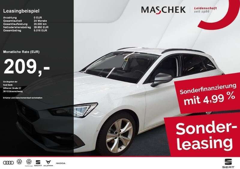 Nevada weiss metallic Gebraucht 2024 Seat Leon FR Kombi | 27.440 € (Fairer Preis) - Bild 1/4