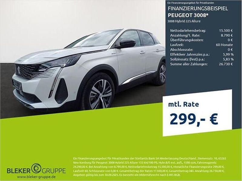 Perlmutt weiß Gebraucht 2022 Peugeot 3008 Allure SUV | 24.290 € (Guter Preis) - Bild 1/3