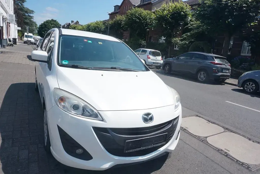 Gebraucht Mazda 5 Edition 150 PS (110 kW) 2012 Weiß Van / Kleinbus