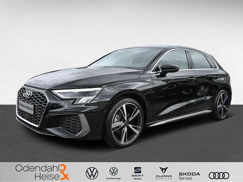 Polsterfarbe: schwarz Gebraucht 2022 Audi A3 S-Line Limousine | 24.780 € (Superpreis) - Bild 1/4