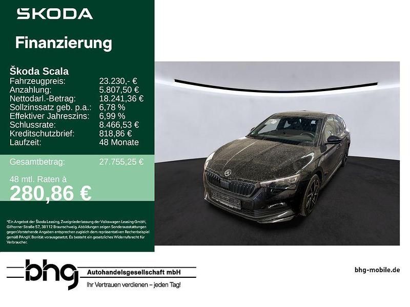 Schwarz Gebraucht 2022 Skoda Scala Monte Carlo Kleinwagen | 23.230 € (Fairer Preis) - Bild 1/4