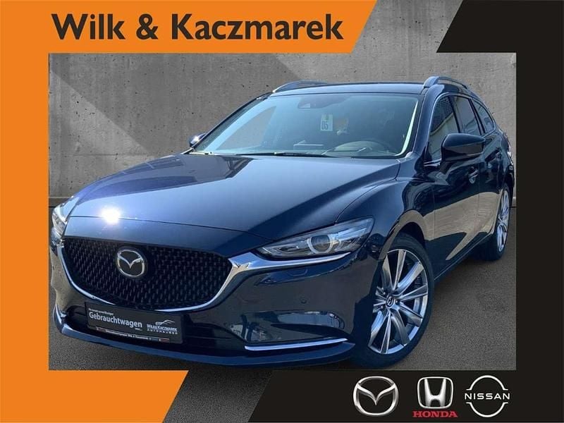 Deep crystal blue Gebraucht 2023 Mazda 6 Exclusive Kombi | 29.490 € (Fairer Preis) - Bild 1/4