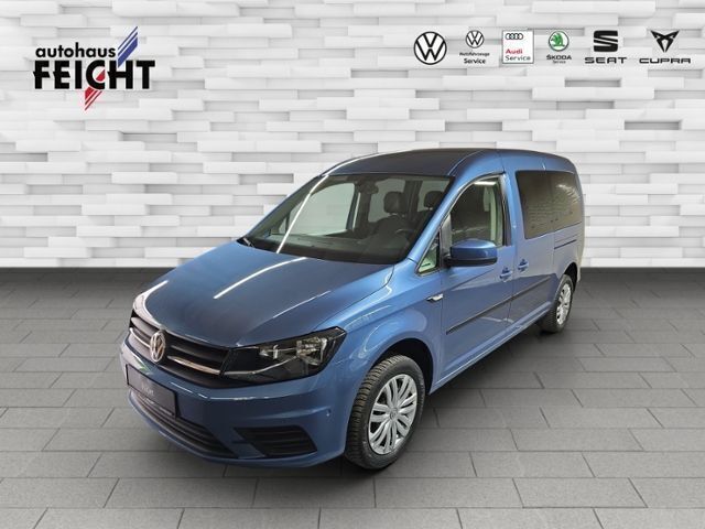 Blau (acapulcoblau metallic) Gebraucht 2018 VW Caddy Maxi Trendline Van / Kleinbus | 24.979 € (Fairer Preis) - Bild 1/4