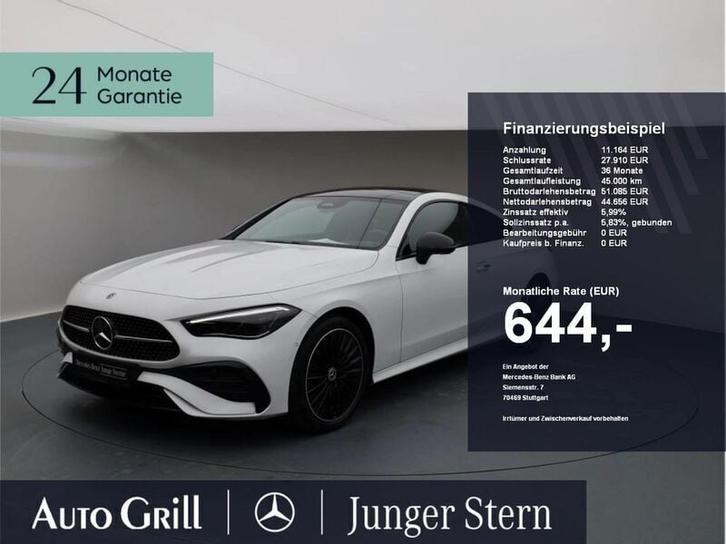 Weiss Gebraucht 2024 Mercedes CLE220 AMG Coupé | 56.649 € (Etwas zu teuer) - Bild 1/4