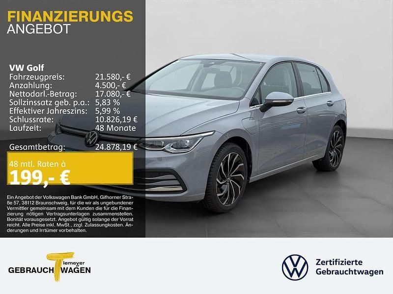 Grau Gebraucht 2022 VW Golf VIII Style Limousine | 21.580 € (Superpreis) - Bild 1/4