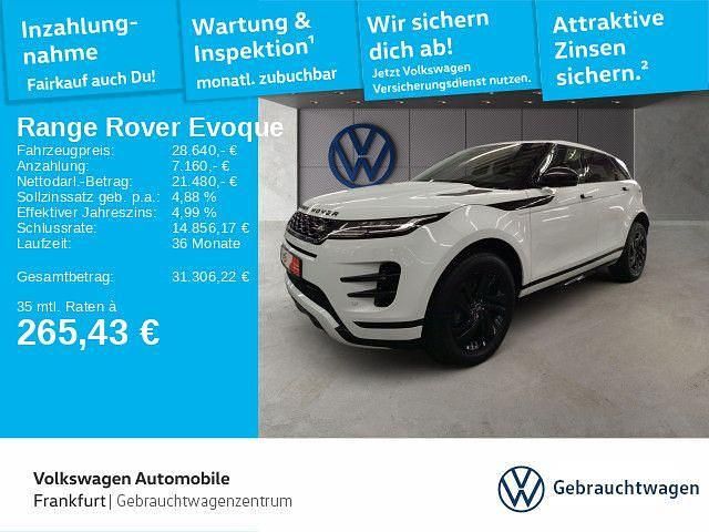 Weiß Gebraucht 2022 Land Rover Range Rover evoque SUV | 28.640 € - Bild 1/4