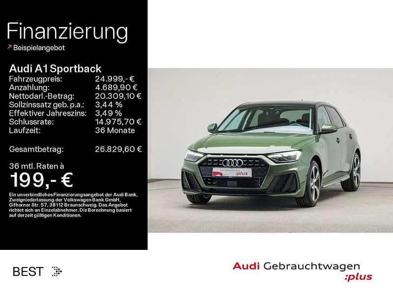 Gebraucht Audi A1 S-Line 95 PS (69 kW) 2025 Distriktgrün metallic/mythossc Limousine