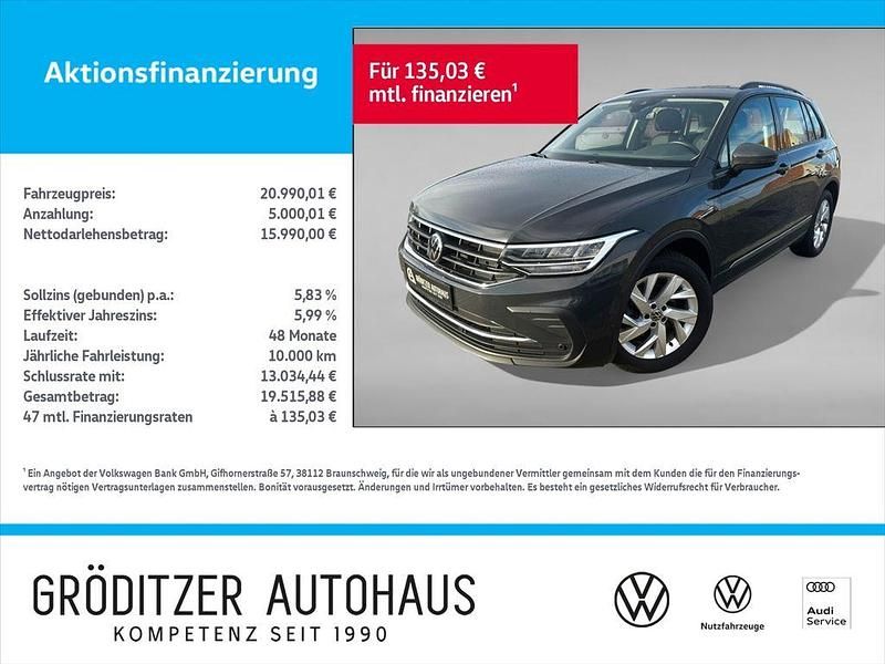 Grau Gebraucht 2022 VW Tiguan Life SUV | 20.989 € (Fairer Preis) - Bild 1/4