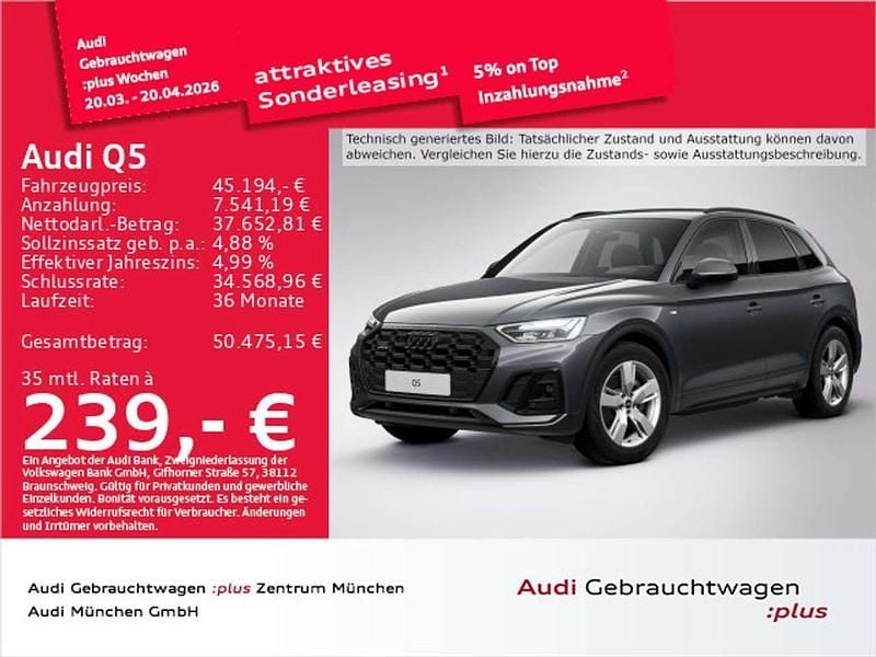 Gebraucht Audi Q5 S-Line 204 PS (150 kW) 2024 Grau SUV