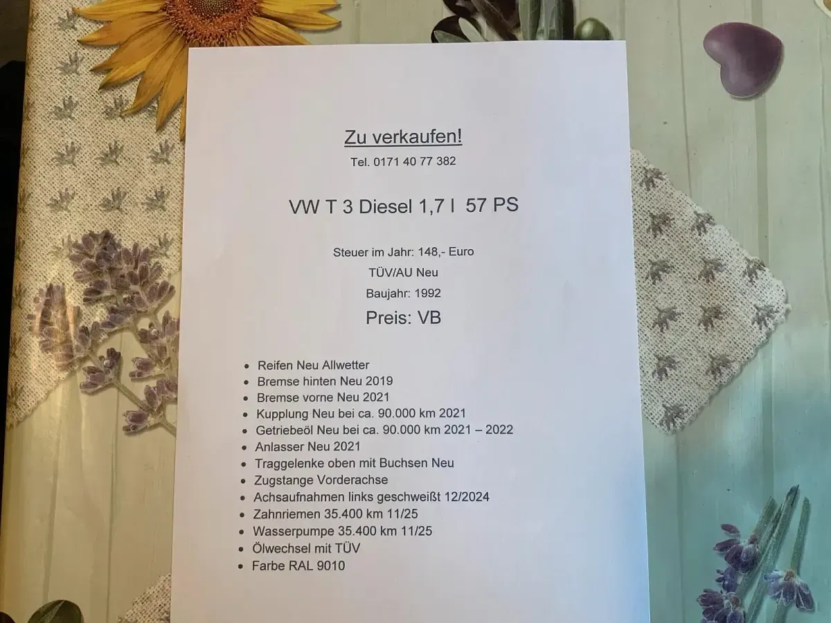Gebraucht VW T3 57 PS (41 kW) 1992 Weiß Van