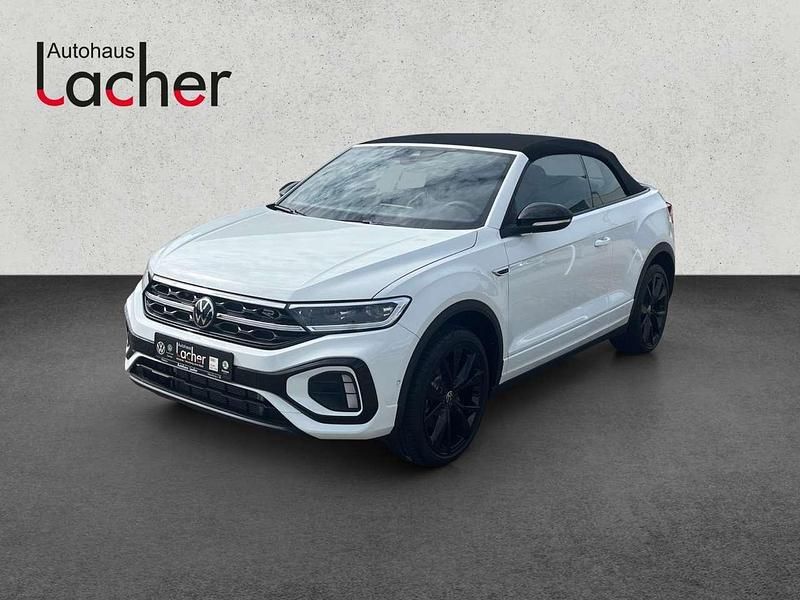 Pure white uni schwarz Neu 2025 VW T-Roc Cabriolet R-line Cabrio | 52.569 € - Bild 1/4