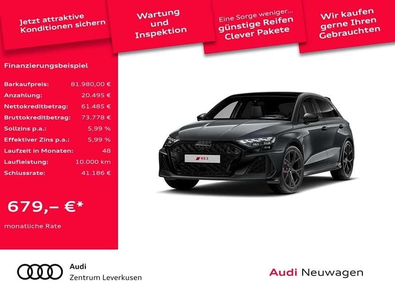 Daytonagrau perleffekt Neu 2025 Audi RS3 Kleinwagen | 81.980 € - Bild 1/4