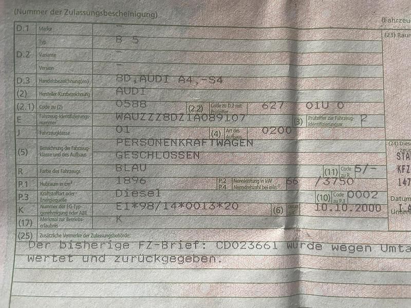 Gebraucht Audi A4 2000 Blau Kombi