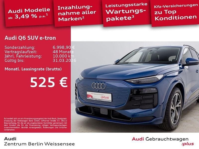 Ascariblau metallic Gebraucht 2025 Audi Q6 e-tron Ambiente SUV | 69.989 € (Etwas zu teuer) - Bild 1/4