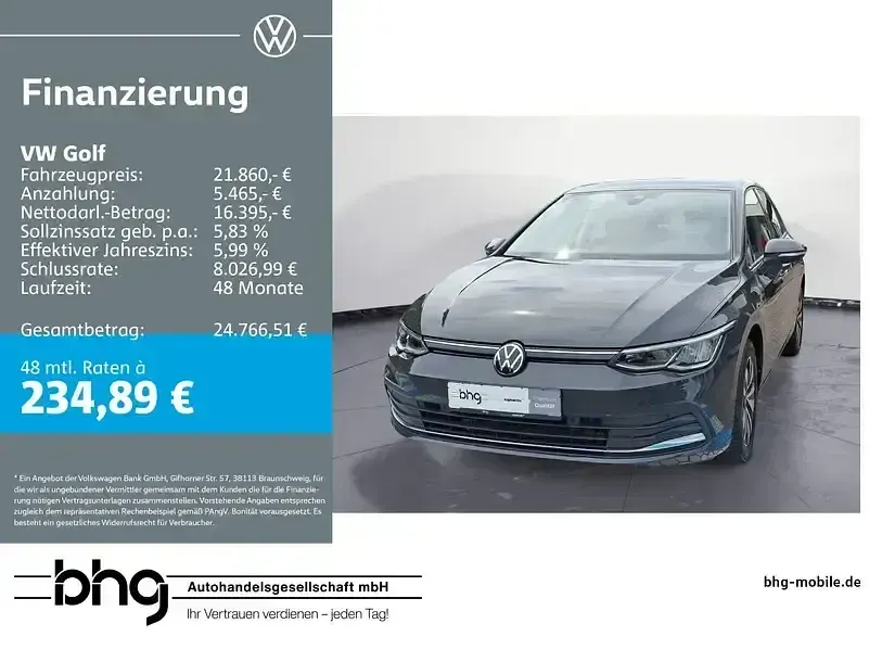 Gebraucht VW Golf VIII Life 110 PS (80 kW) 2024 Limousine