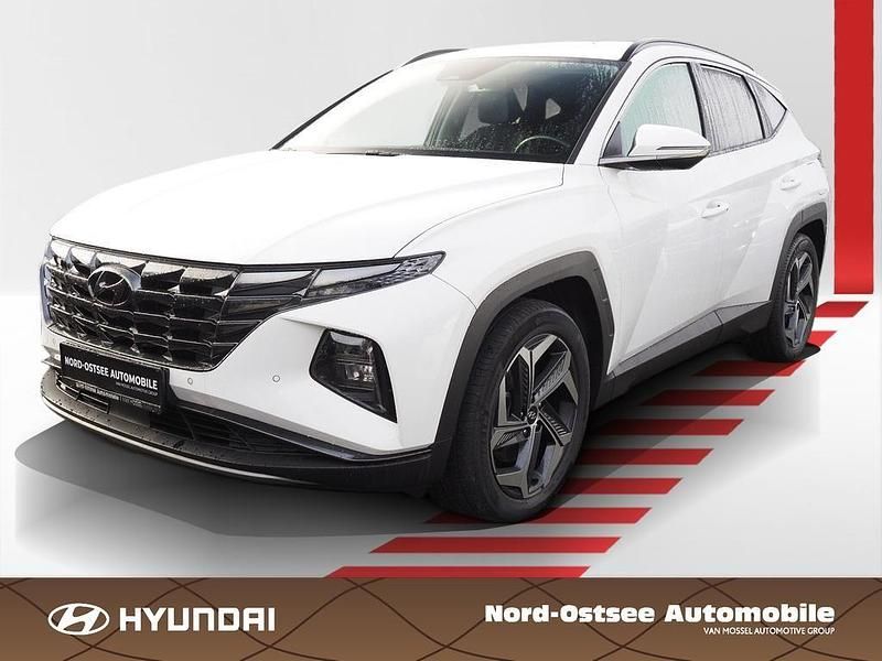 Atlas white / sol Gebraucht 2022 Hyundai Tucson Trend SUV | 25.990 € (Fairer Preis) - Bild 1/4