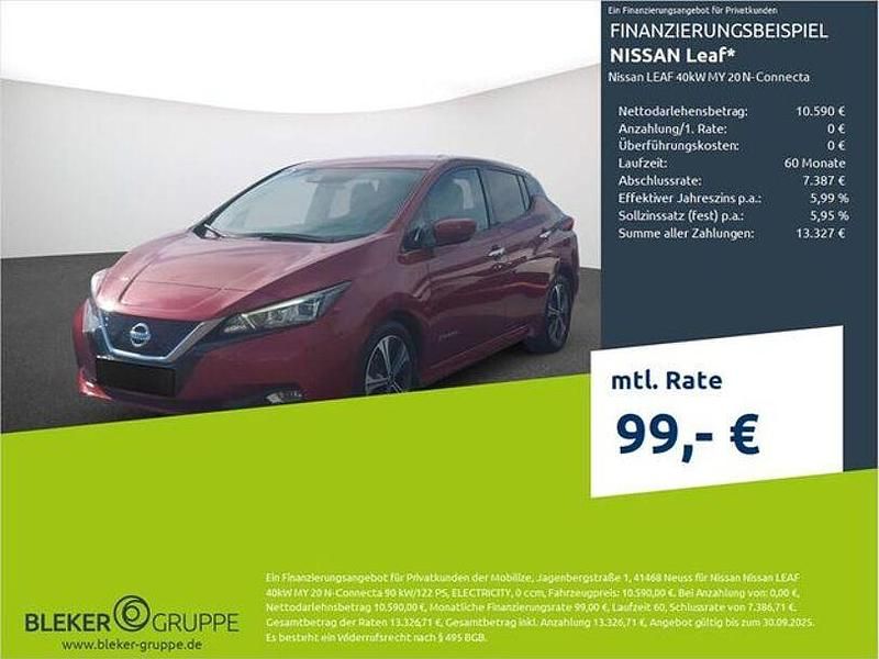 Rot Gebraucht 2018 Nissan Leaf N-Connecta Kleinwagen | 10.280 € - Bild 1/3